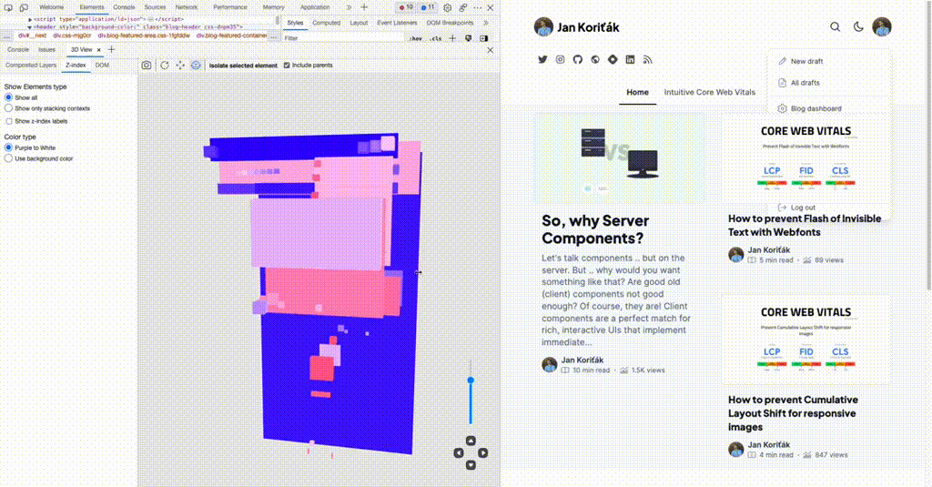 Locating the stacking problem in 3D view